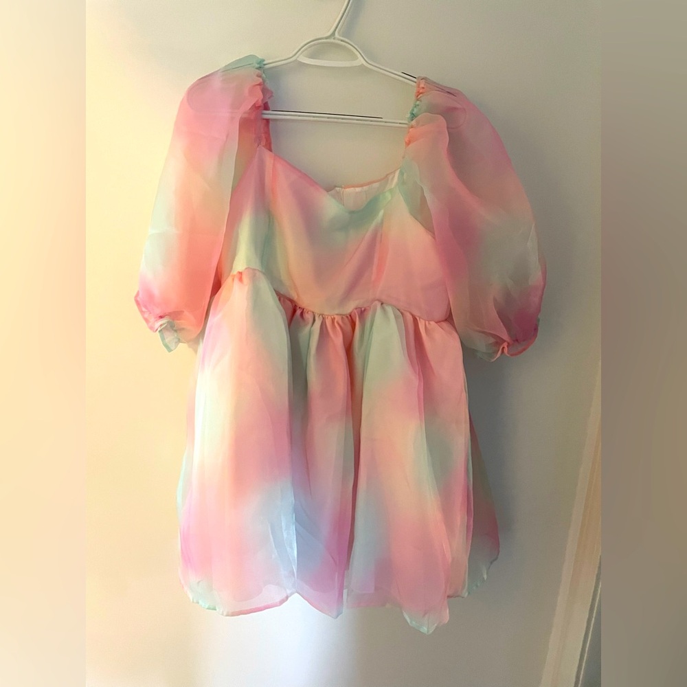 Womens multicolor babydoll dress (XL)